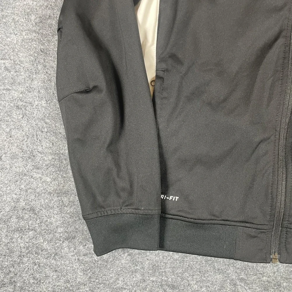 Nike Jacket Boys XL Black Full Zip Track Swoosh Embroidered Soccer Futbol School